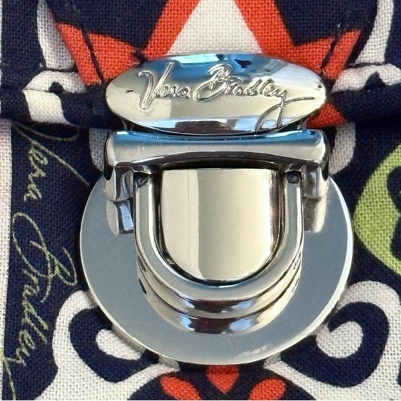 Vera Bradley Pushlock Wristlet Wallet Extra Keychains Retired Sun Valley - Picture 2 of 11